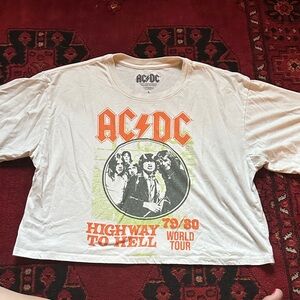 AC/DC Cropped Band Shirt